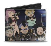 Bi-Fold Wallet BLACK CLOVER Seven Chibi Characters Sitting Group and Title Logo