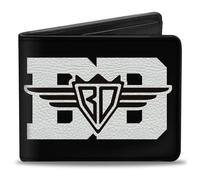 Bi-Fold Wallet Buckle-Down BD Logo/American Stripe Flag White/Black