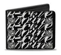 Bi-Fold Wallet Buckle-Down BD Logo/Buckle-Down Script Black/White
