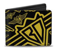 Bi-Fold Wallet Buckle-Down BD Logo Scattered Black/Yellow