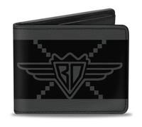 Bi-Fold Wallet Buckle-Down BD Monogram2 Black/Gray