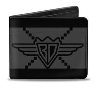 Bi-Fold Wallet Buckle-Down BD Monogram2 Gray/Black