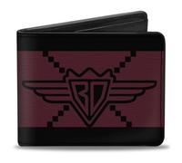 Bi-Fold Wallet Buckle-Down BD Monogram2 Red/Black