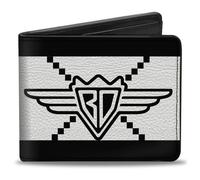 Bi-Fold Wallet Buckle-Down BD Monogram2 White/Black