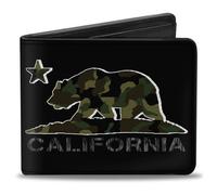Bi-Fold Wallet CALIFORNIA/Flag Bear Black/Camo Gray/Camo Olive