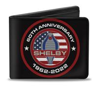 Bi-Fold Wallet Carroll Shelby 60TH ANNIVERSARY SHELBY Cobra Icon Black/Red/White