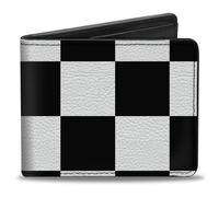 Bi-Fold Wallet Checker CLOSE-UP Black/White