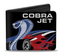 Bi-Fold Wallet COBRA JET Logo + FORD Oval Black/Blue/White/Red