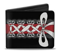 Bi-Fold Wallet Corset Lace Up w/Bow Black/Red