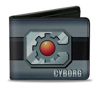 Bi-Fold Wallet CYBORG Icon/Stripe Grays/Black/Red