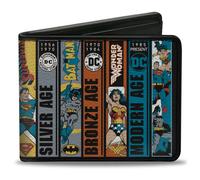 Bi-Fold Wallet DC Justice League Comics Anniversary Age Scene Blocks