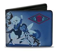 Bi-Fold Wallet DC SUPER HERO GIRLS Diamond Logo/7-Character Group Pose Blues/Red