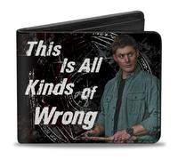Bi-Fold Wallet Dean Pose1/THIS IS ALL KINDS OF WRONG + SUPERNATURAL Black/Grays/