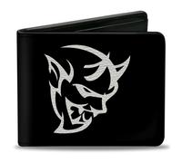 Bi-Fold Wallet Dodge Demon Icon Black/White