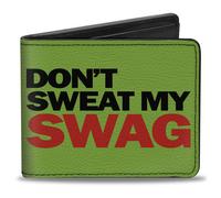 Bi-Fold Wallet DON'T SWEAT MY SWAG Neon Green/Black/Red