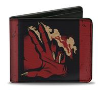 Bi-Fold Wallet Dungeons & Dragons FINGER OF DEATH Signal and Stripes Black/Red/T