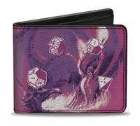 Bi-Fold Wallet Dungeons & Dragons ROLL HIGH OR DIE Pinks/Purples/Black/White