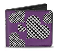 Bi-Fold Wallet Eighties Hearts Fuchsia/Black/White