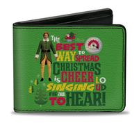Bi-Fold Wallet Elf Buddy the Elf THE BEST WAY TO SPREAD CHRISTMAS CHEER Quote Gr