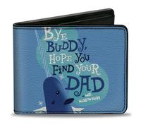 Bi-Fold Wallet Elf Quote BYE BUDDY MR. NARWAHL Quote Blues/White