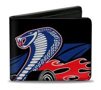 Bi-Fold Wallet Flaming Cobra Jet Black/Blue/White/Red