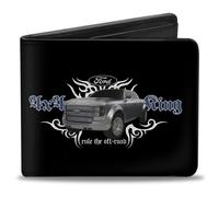 Bi-Fold Wallet FORD 4x4 TRUCKING-RULE THE OFF-ROAD Black/White/Blue/Grays