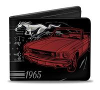Bi-Fold Wallet Ford Mustang 1965/Control Panel Black/Silver/Red