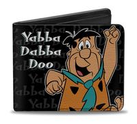 Bi-Fold Wallet Fred YABBA DABBA DOO Pose2 Black/Gray