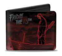 Bi-Fold Wallet FRIDAY THE 13th/Jason Boat Murder Black/Reds/White