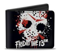 Bi-Fold Wallet FRIDAY THE 13th/Jason Mask 5 Splatter Black/White/Red