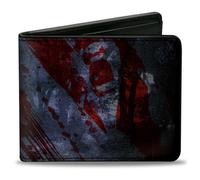 Bi-Fold Wallet FRIDAY THE 13th Logo/Jason Machete Pose Blood Splatter Grays/Reds