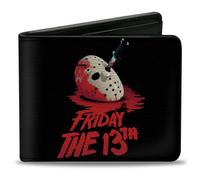 Bi-Fold Wallet FRIDAY THE 13TH Vintage Jason Mask Poster Black/Red