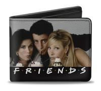 Bi-Fold Wallet FRIENDS 6-Character Milk Shake Pose Vivid/Black/White/Multi Color