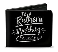 Bi-Fold Wallet Friends I'D RATHER BE WATCHING FRIEND THE TELEVISION SERIES Black