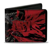 Bi-Fold Wallet Game of Thrones DRACARYS Dragon Fire Black/Reds