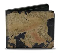 Bi-Fold Wallet GAME OF THRONES World Map Westeros and Essos Grays/Tan