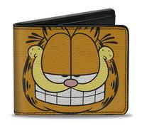 Bi-Fold Wallet Garfield Smiling Face Character Close-Up Orange