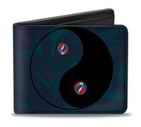 Bi-Fold Wallet Grateful Dead Space Your Face Yin Yang Swirl Blues/Purples/Black