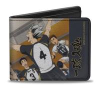 Bi-Fold Wallet HAIKYU Fukurodani Academy Team Chant Group Pose Gray