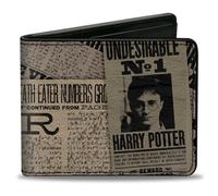 Bi-Fold Wallet Harry Potter Headlines UNDESIRABLE NO 1 White/Black