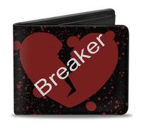 Bi-Fold Wallet Heart Breaker Black/White/Red