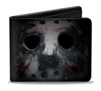 Bi-Fold Wallet Jason Mask3 CLOSE-UP + FRIDAY THE 13th Black/Grays/Red