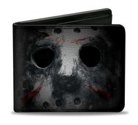 Bi-Fold Wallet Jason Mask3 CLOSE-UP + FRIDAY THE 13th Black/Grays/Red