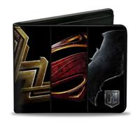 Bi-Fold Wallet Justice League 2017 6-Superhero Icon Blocks