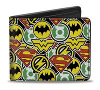 Bi-Fold Wallet Justice League 5-Superhero Chibi Icons Stacked