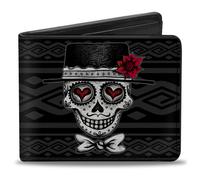 Bi-Fold Wallet Los Novios Black/Gray/White/Multi Color