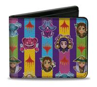 Bi-Fold Wallet Magic the Gathering Chibi Planeswalkers and Icons Stripe Multi Co