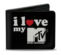 Bi-Fold Wallet MTV I LOVE MY MTV Black/White/Red