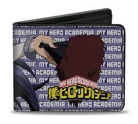Bi-Fold Wallet MY HERO ACADEMIA Midnight Jumping Pose and Title Logo Blue/White