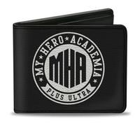 Bi-Fold Wallet MY HERO ACADEMIA PLUS ULTRA Round Logo Black/White